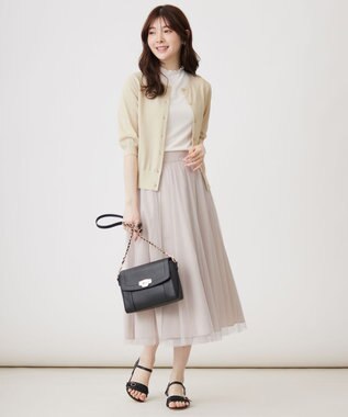 ANY SIS 【接触冷感 / UVケア】ハーフスリーブ カーディガン シャンパン