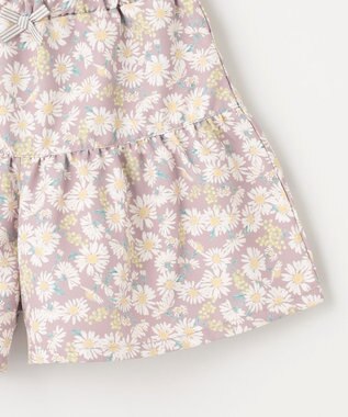 ANY KIDS 総柄フリル キュロット ラベンダー×マーガレット