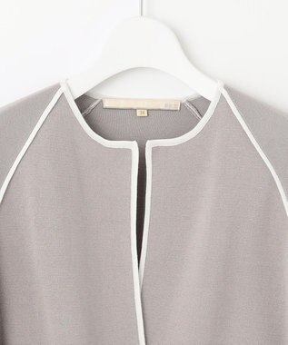 自由区 【XSサイズ～/洗える/セット着用可】ドライコットンハイゲージ ニットライトアウター ベージュ系