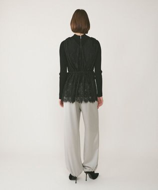 GRACE CONTINENTAL チンツサテンパンツ グレー