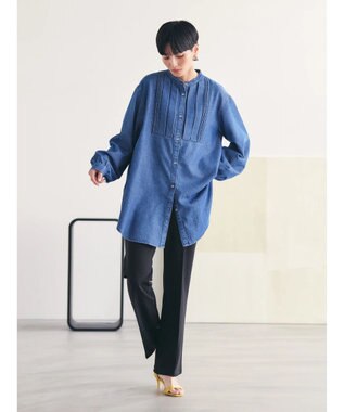 AMERICAN HOLIC デニムブザムバックボタンチュニック Indigo