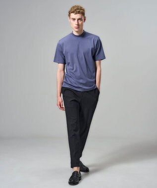 JOSEPH HOMME 新色追加【機能素材】ハイゲージベアスムース　モックネックＴシャツ ダルブルー系
