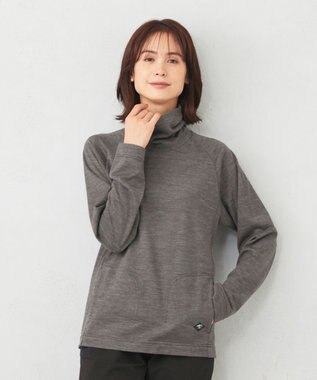 JOSEPH ABBOUD MOUNTAIN 【UNISEX】ウォッシャブルウールタートルネック ライトグレー系