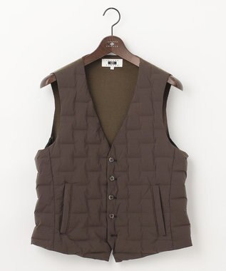 JOSEPH ABBOUD 【インナーダウン対応】2WAYストレッチダウンベスト ダークブラウン系