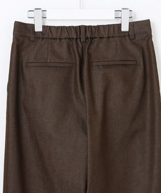 J.PRESS LADIES S TCシャンブレーサテンST ストレート パンツ ダークブラウン系