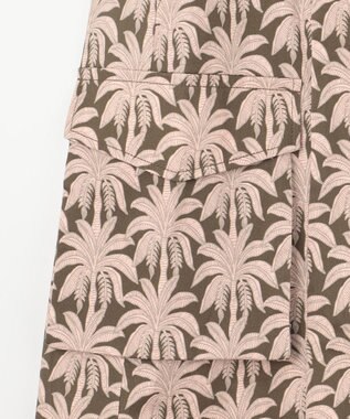 GRACE CONTINENTAL パームモチーフカーゴスカート カーキ