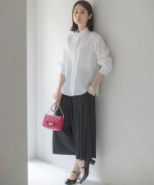 組曲 コットンシャーティング ベーシックシャツ アイボリー系