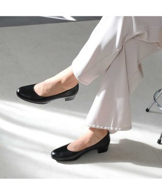 Pointer 日本製 本革 生活防水機能付きパンプス ブラック