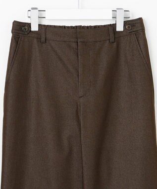 J.PRESS LADIES S TCシャンブレーサテンST ストレート パンツ ダークブラウン系