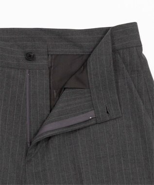 WEGO 【セットアップ対応】ワイドストレートスラックス グレーストライプ