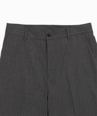 WEGO 【セットアップ対応】ワイドストレートスラックス グレーストライプ