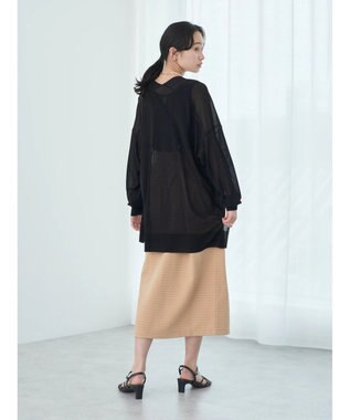 earth music&ecology 接触冷感Ｖネックカーディガン Black