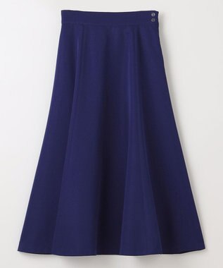 ANY SIS 【洗える】ロングタフタフレア スカート ロイヤルブルー