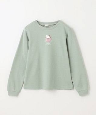 ANY KIDS 【春まで主役】アニマル発泡プリントトレーナー ミント