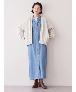 AMERICAN HOLIC デニムＷポケットＡラインワンピース Light Indigo