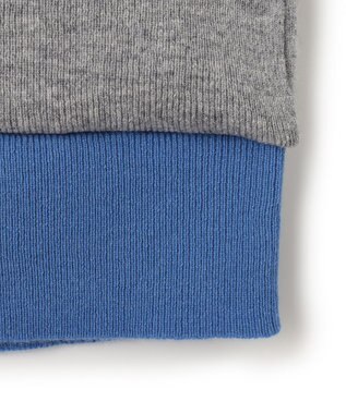 BEIGE， 【洗える】POMPE / ウールカシミヤタートルネックニット  L Gray×Sax