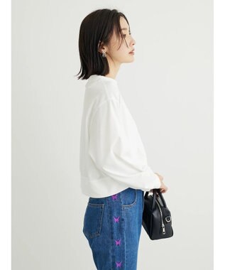 Green Parks ・ＥＬＥＮＣＡＲＥ　ＤＵＥシャーリング袖プルオーバー Off White