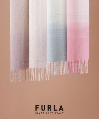 MOONBAT FURLA(フルラ）ウール100％ オンブレー チェックマフラー