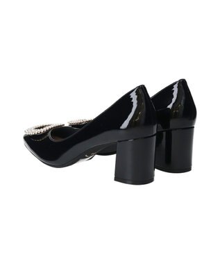 Bridget Birkin 【Bridget Birkin】スクエアビジューパンプス ブラックエナメル