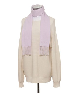 MOONBAT FURLA(フルラ）カシミヤ100％ 無地 プチマフラー ライトパープル