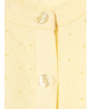 earth music&ecology デコルテレースフリルブラウス Yellow