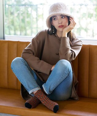 Tiaclasse 【洗える】バックフレアダンボールパーカー キャメル