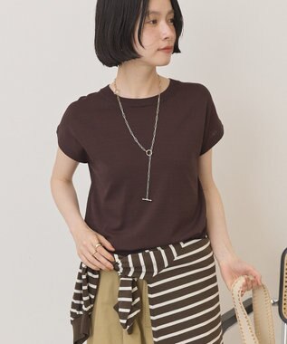 AMERICAN HOLIC フレンチスリーブニットプルオーバー Brown