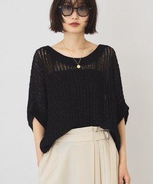 AMERICAN HOLIC 透かし畦ルーズニット Black