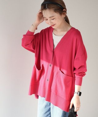 AMERICAN HOLIC バイパチＶネックワイドニットカーディガン Pink