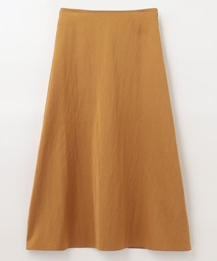 NAVE 【ReNAVE　洗える】グロスサテンスカート キャメル