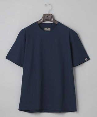 GOTAIRIKU 仕事で着られるTシャツ【サラサラ/よれにくい/透けにくい】キレイめ 鹿の子 ビズTシャツ ライトネイビー