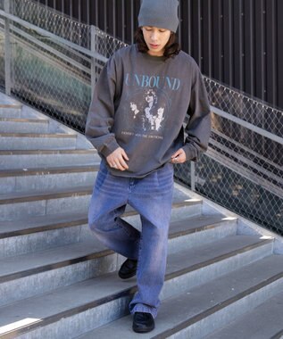 WEGO ピグメントグラフィックロンT 柄3