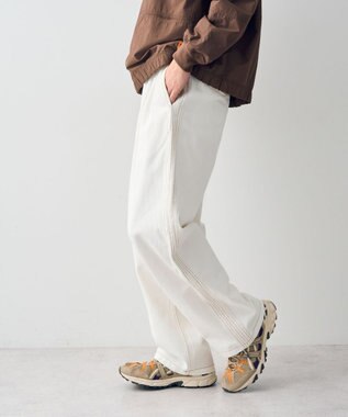 CRAFT STANDARD BOUTIQUE 【ユニセックス】ホワイトデニム2タックワイドテーパードパンツ White