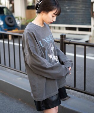 WEGO ピグメントグラフィックロンT 柄3