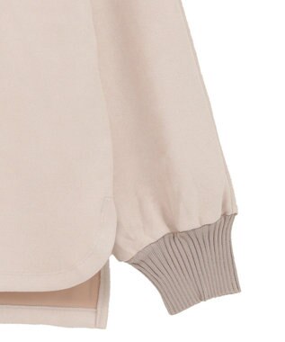 YECCA VECCA フェイクスエードデザインステッチプルオーバー Gray Beige