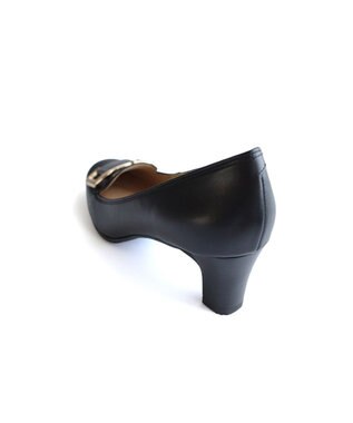 Pointer 日本製 本革バックルパンプス ブラック