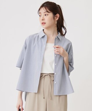 ANY SIS L 【洗える】クロップド シャツ