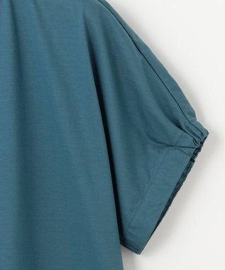 J.PRESS LADIES L 【接触冷感】プレーティングジャージー フレンチスリーブ カットソー シーブルー系