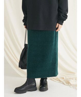 CRAFT STANDARD BOUTIQUE シェニールヤーンニットスカート Green