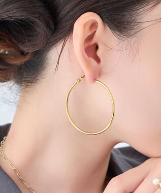 Phoebe 【金属アレルギー対応】ライトフープピアス　ゴールド/ステンレス/大振り