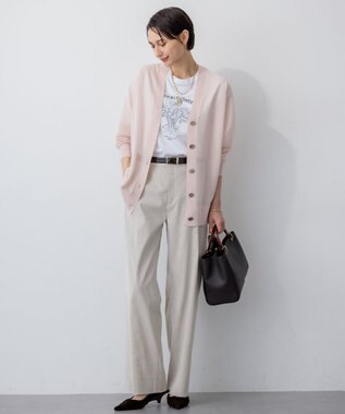 23区 S 【Oggi5月号掲載/洗える】リネンレーヨンストレッチ ワイド パンツ ベージュ系