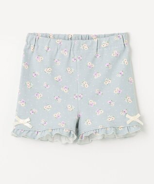 ANY KIDS 1分丈 スパッツ ミント×花柄