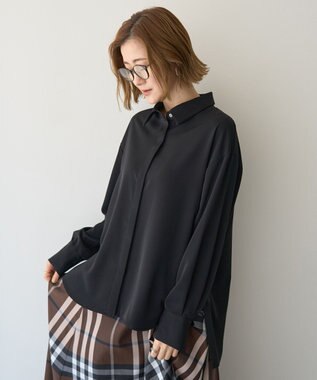 YECCA VECCA 2wayボウタイシャツ Black