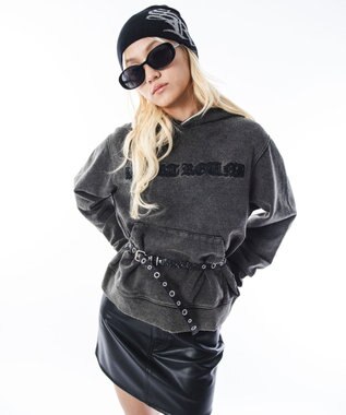 WEGO 【ユニセックス着用ITEM】コンパクトフィットロゴプルパーカー ブラックその他