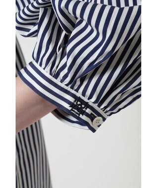 DAKS コットン ギャザーワンピース ネイビー