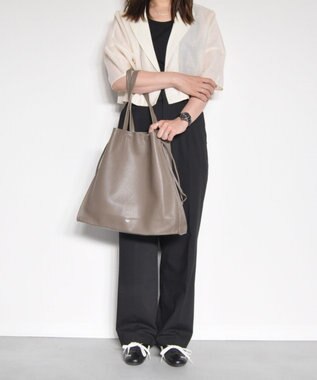 blancle シュリンクレザー スクイーズビッグトート TAUPE