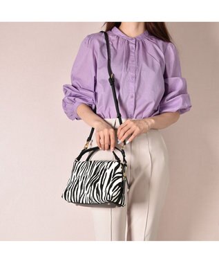 LA BAGAGERIE カウヘアーミニバッグ ゼブラ