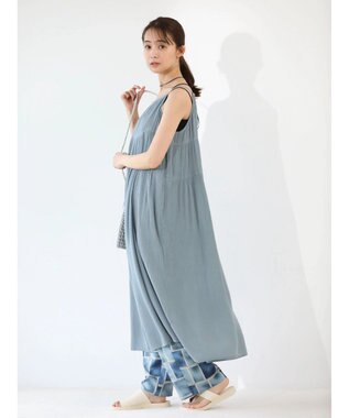 Green Parks 楊柳クレープボリュームキャミワンピース Mint