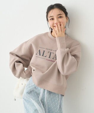 earth music&ecology アソートロゴショートスウェット Pink Beige