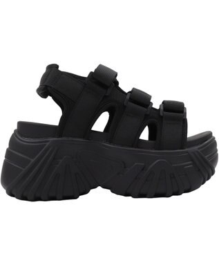 WEGO 厚底ベルトスポーツサンダル ブラック